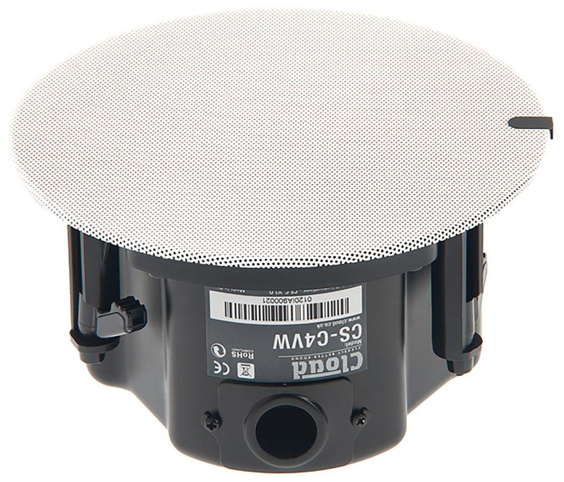 20W Coaxial 4" Zero-Edge Ceiling Speaker 25/70/100V/16R, White