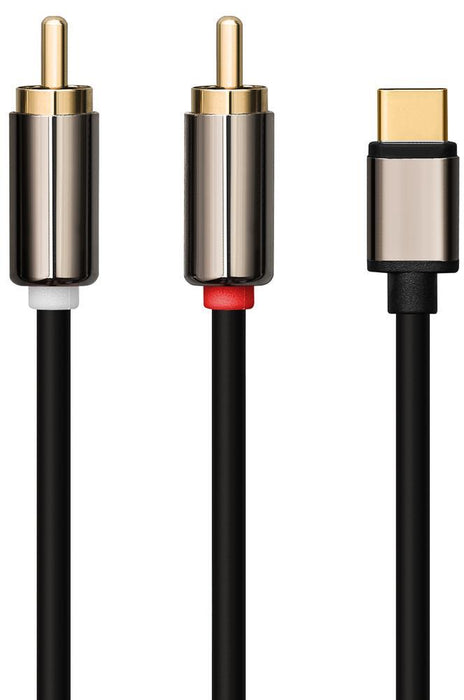 USB-C to 2x Phono (RCA) Plugs Adaptor Lead