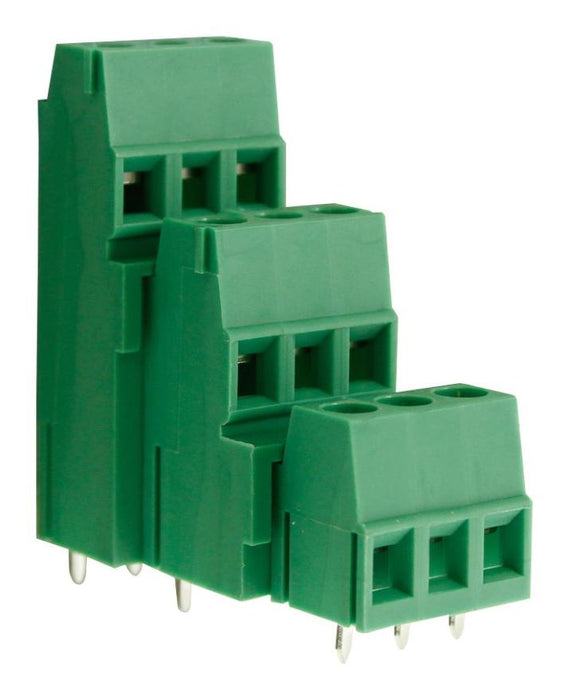 5mm Triple Decker Terminal Block, 9-Pole, 15A