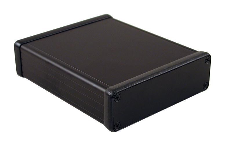 Black Extruded Aluminium PCB Enclosure - 160x78x27mm
