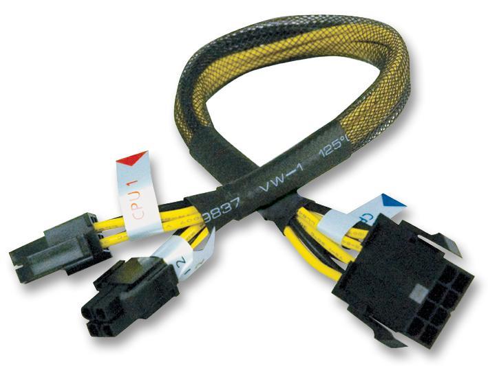 8 Pin Male to 8 Pin Female (2x4) PSU Extension Lead, 300mm
