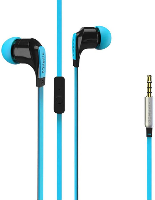 Talk In-Ear Headphones with Microphone for Smartphones, Blue