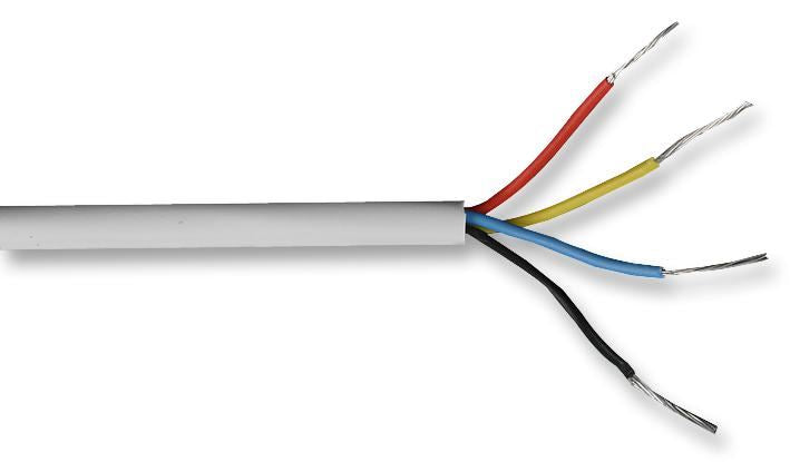 4 Core Security Cable White 3.7mm Dia. 100m Reel