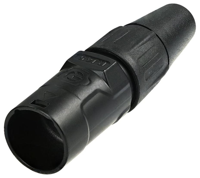 RJ45 Ethernet Housing Connector Plug Carrier Shell, Cable Mount, Black