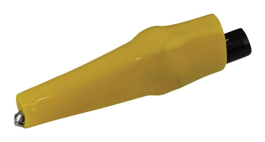 10A Insulated Steel Crocodile Clip, Yellow