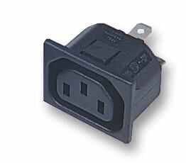 BULGIN LIMITED - IEC Panel Socket Snap Fit Black