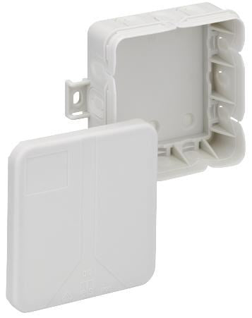 Grey IP20 Polypropylene 12 Entry Junction Box Enclosure - 85x85x37mm