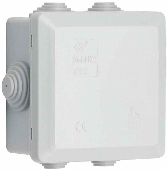 5 Way Junction Box, IP55 Rated 80x80x45mm