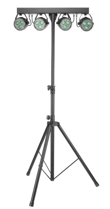 4x12W Par Can (3x4W) RGBW Bar Set with Stand and IR Remote