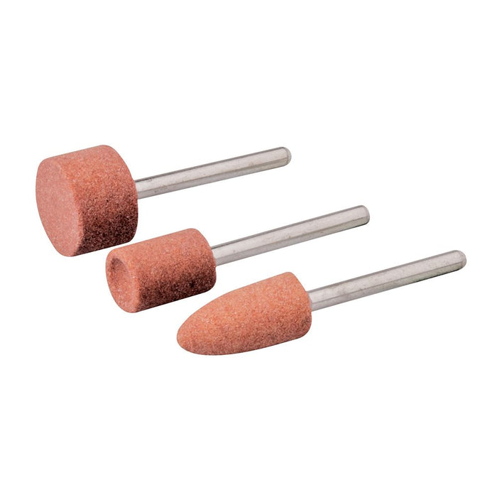 Rotary Tool Grinding Stone Set 3pce - 9.5, 9.5 & 15.8mm Dia