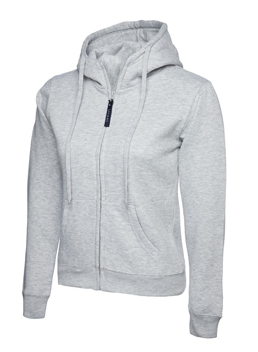 Women's/Ladies Ladies Classic Full Zip Hooded Sweatshirt/Jumper - 50% Polyester 50% Cotton