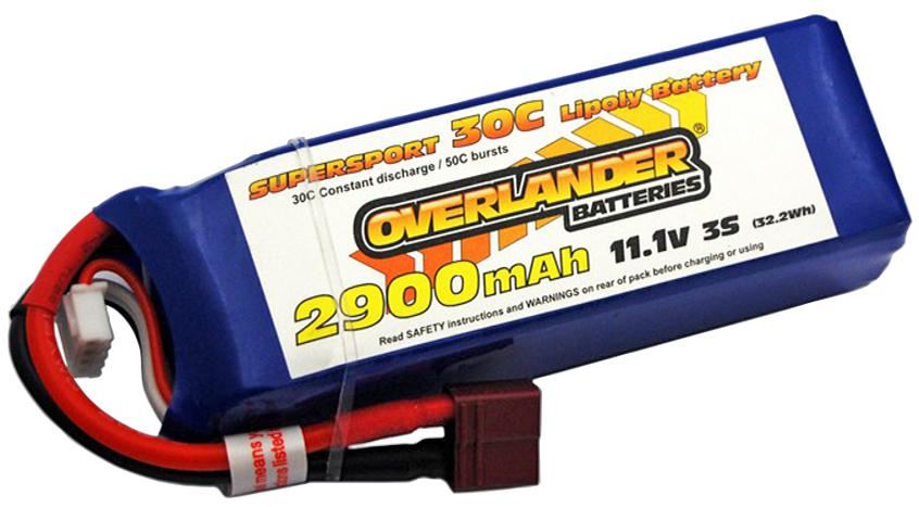 Supersport Pro 2900mAh 3S 11.1v 35C LiPo Battery with Deans Connector