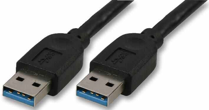 AKASA - USB 3.0 A Male to A Male Lead, 1.5m Black