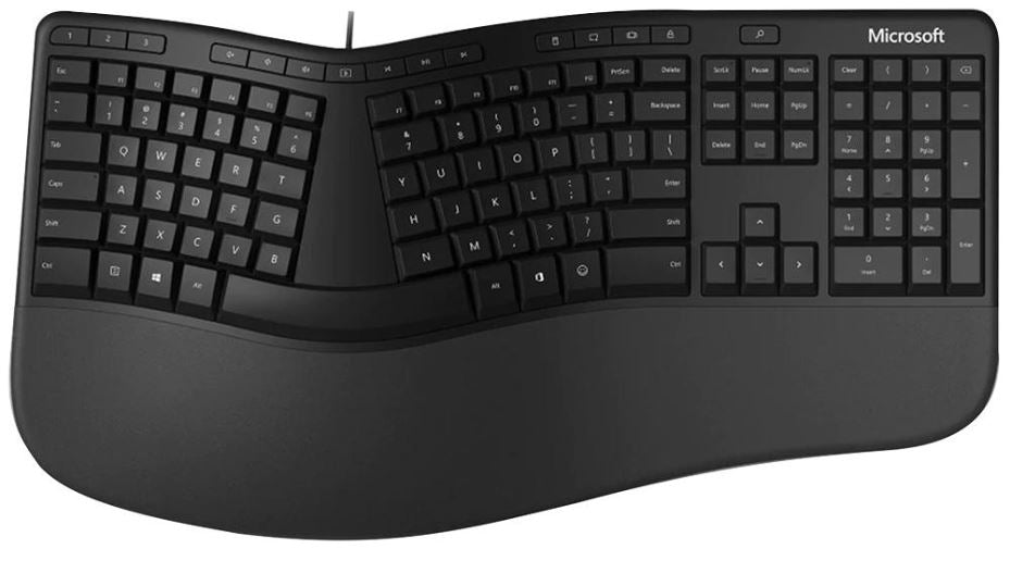 Ergonomic Split USB Keyboard, Black
