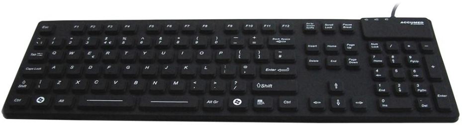 AccuMed IP67 Antibacterial Medical Combo USB & PS/2 Keyboard