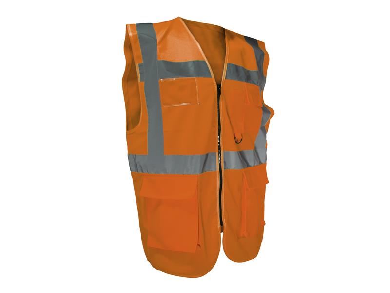 Hi-Vis Utility Orange Waistcoat