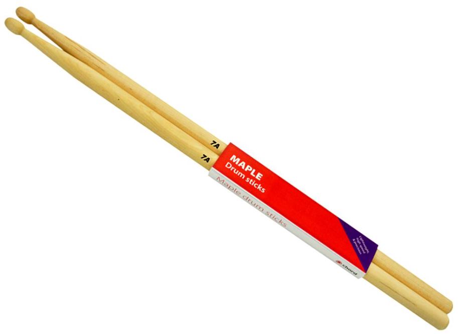 Maple Drumsticks 7A, Wood Tip