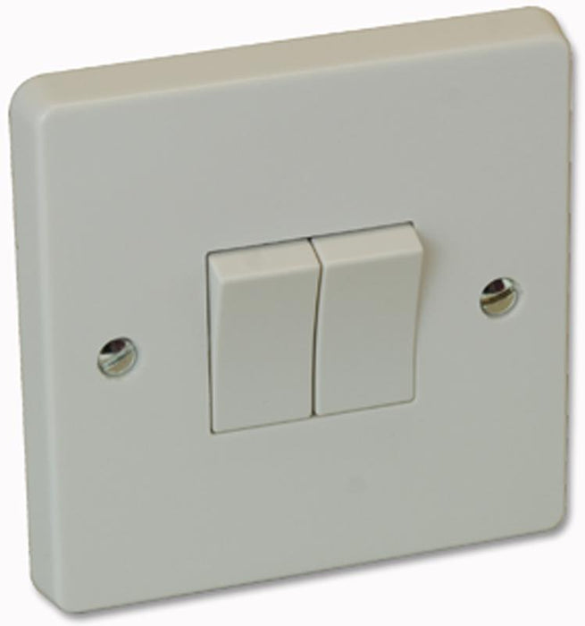 10AX 2 Way SP Light Switch, White