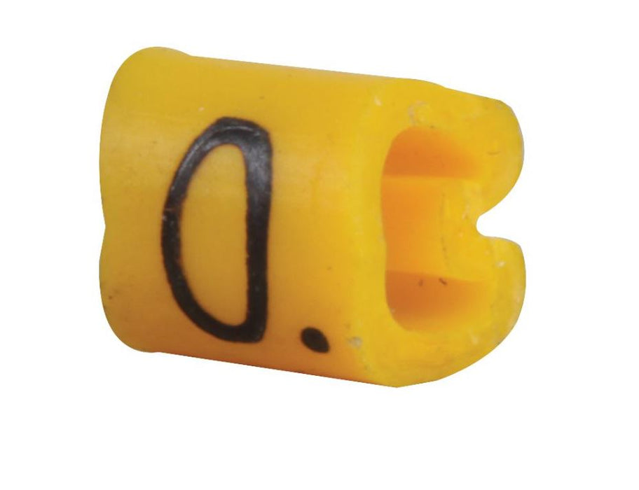 Z Type Cable Marker, 0, Chevron Cut, Yellow, 2.5-4.0mm, Reel of 1000