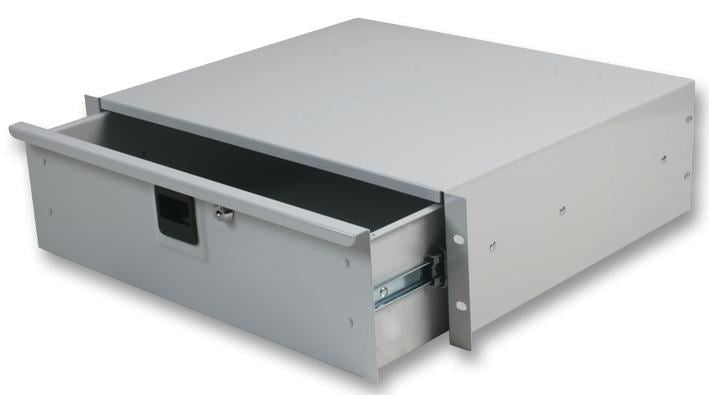 19" Rack Drawer, Grey - 3U