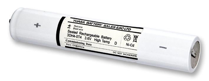 3.6V 4Ah Ni-Cd Emergency Lighting 3x D Battery Pack - Tagged, Inline