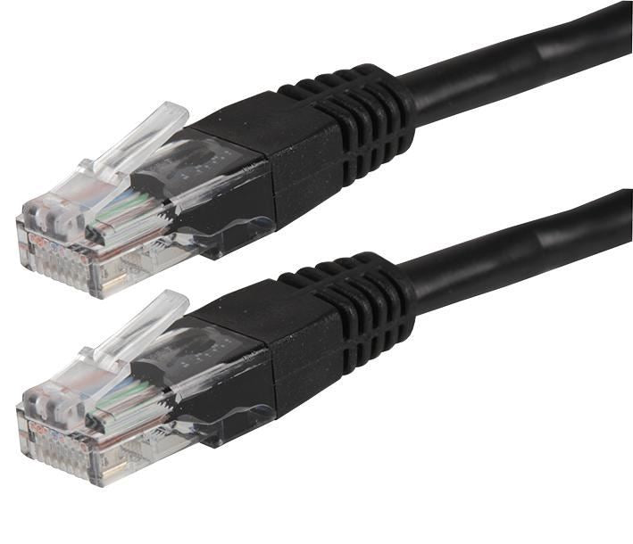 4m Black Cat5e Ethernet Patch Lead