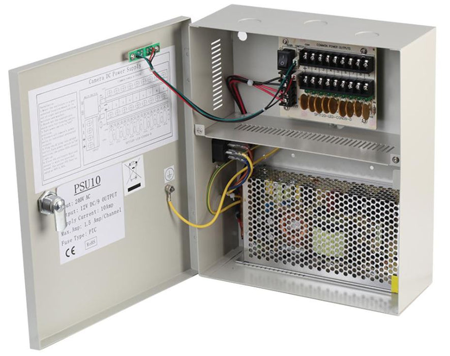 9-Port 10A 12V PSU Box