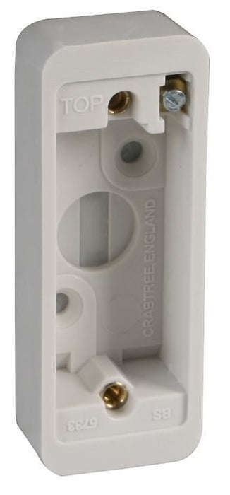 1 Gang Architrave Back Box, White