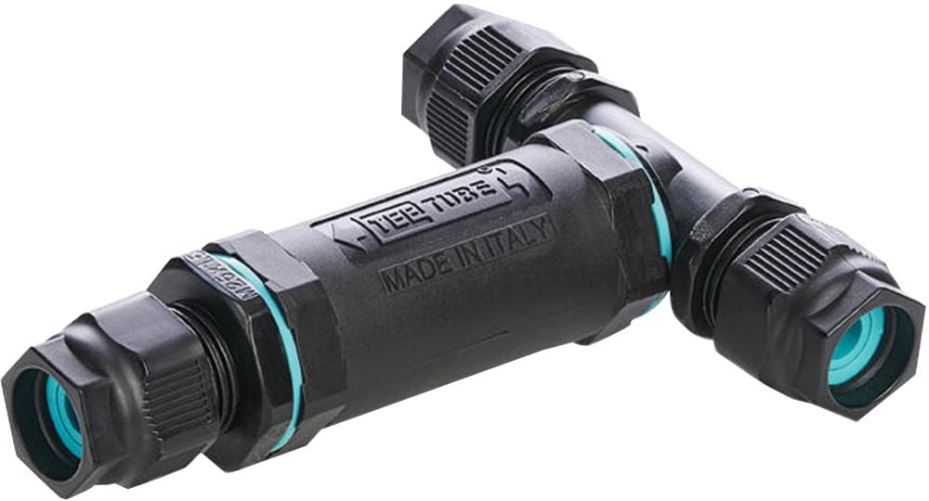 Teetube T-Connector, 5 Pole, 3 Cable Entries, 450V AC, 32A