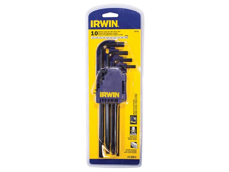 T10756 Metric Long Arm Hex Key Set, 10 Piece