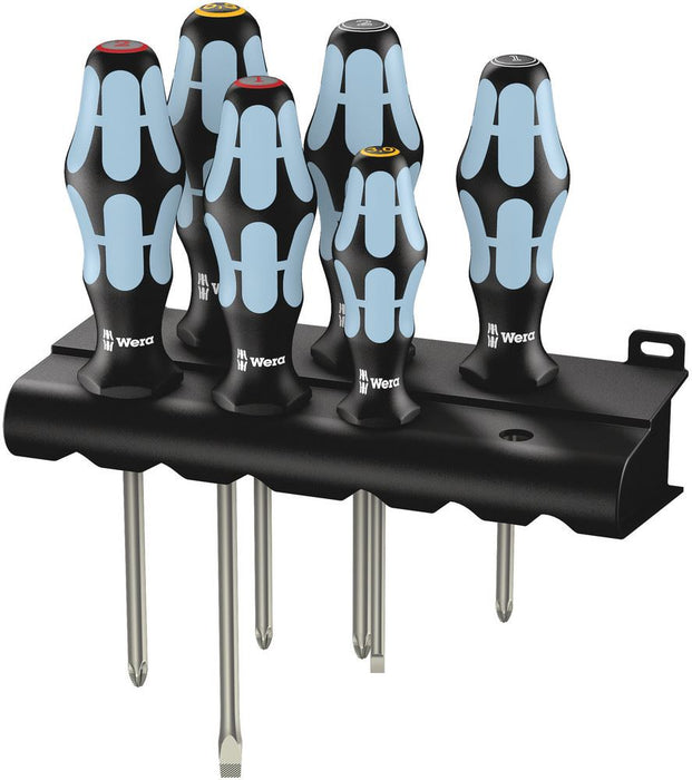 3334/3350/3355/6 Screwdriver set, stainless and rack, 6 pieces - 05032063001