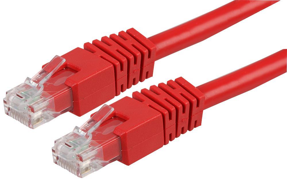 RJ45 Male to Male Cat6 UTP Ethernet Patch Lead, 30m Red