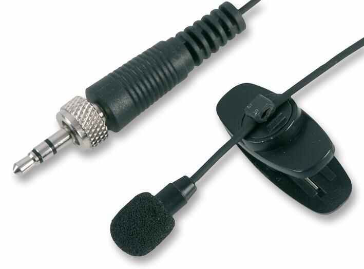 Lavalier Microphone with 3.5mm Locking Jack Plug, Black