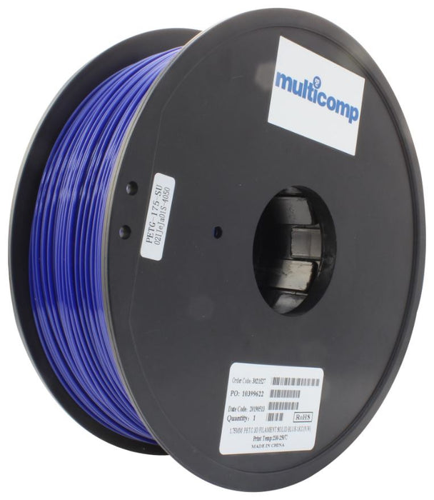 1.75mm Blue PETG Filament for 3D Printer, 1kg