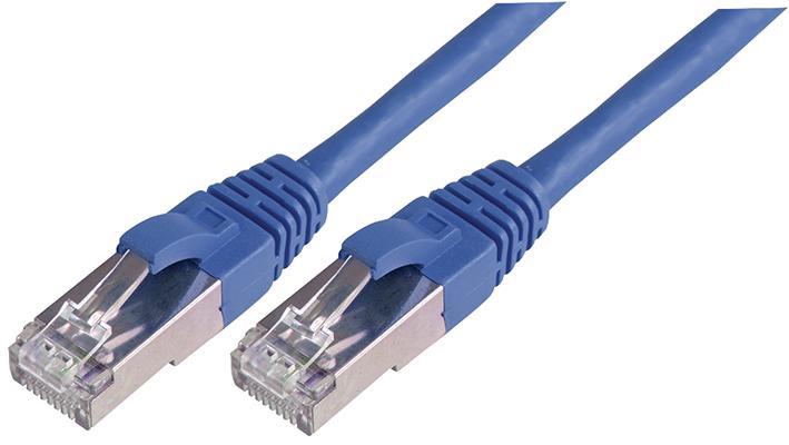 CONNECTIX RJ45 Male to Male Cat6a SFTP Ethernet Patch Lead, 0.5m Blue