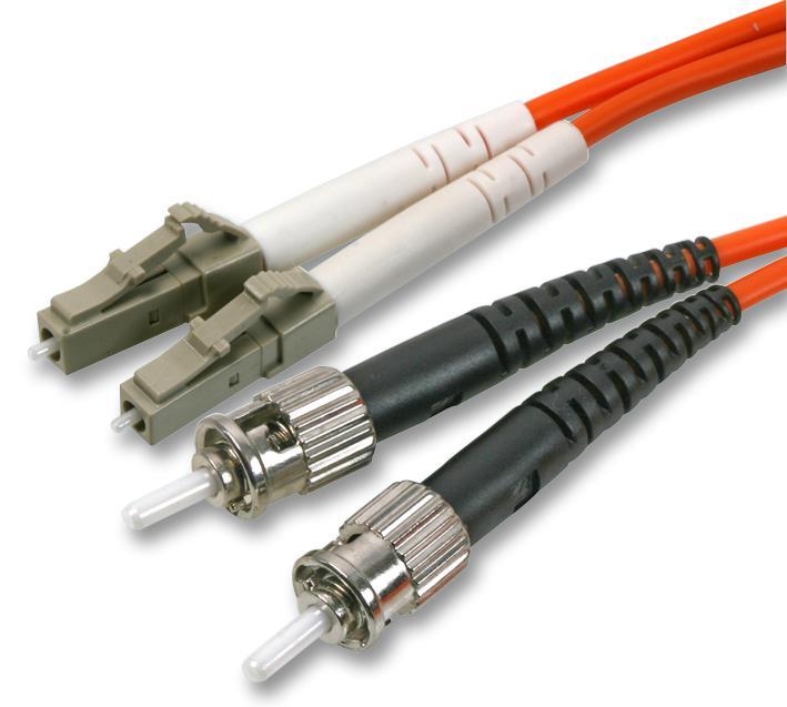 2m LC-ST OM1 62.5/125µm Multimode Fibre Optic Patch Lead