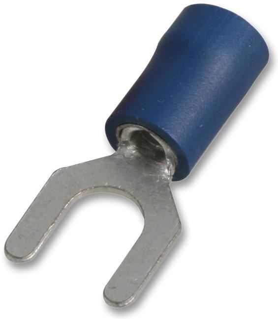 Fork Crimp Terminals Blue 24A 3.7mm, 100 Pack