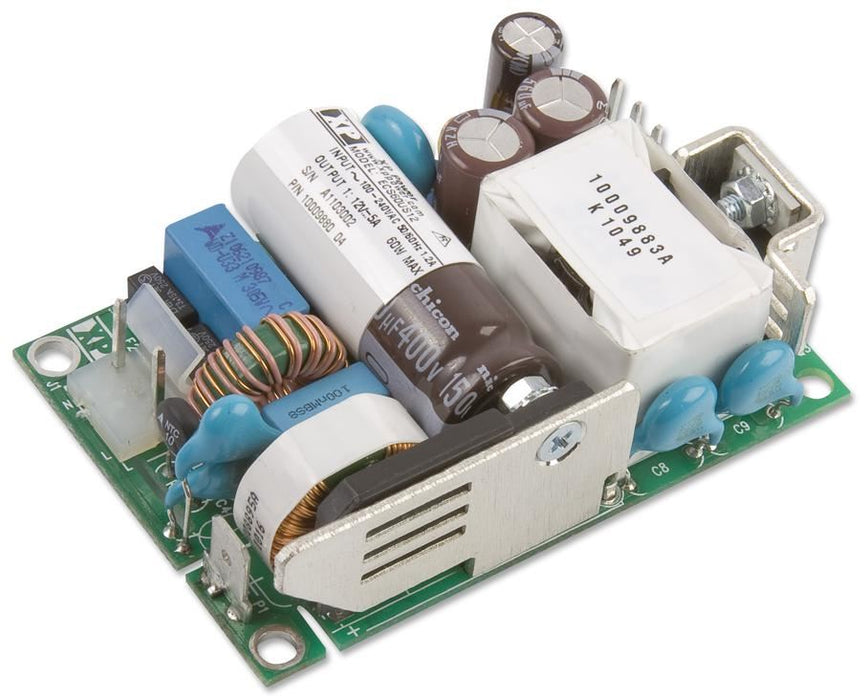 12V, 5A, 60W, Open Frame Medical Power Supply