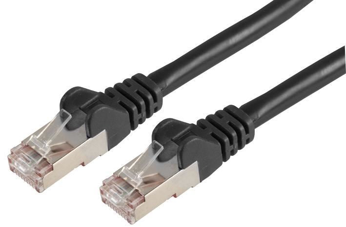Cat6a LSOH RJ45 Ethernet Patch Lead - Black