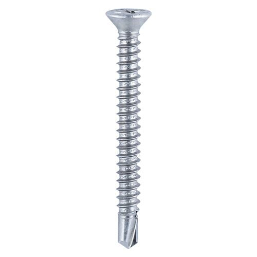 Self Drilling PVC Screw RIB Countersunk - Zinc