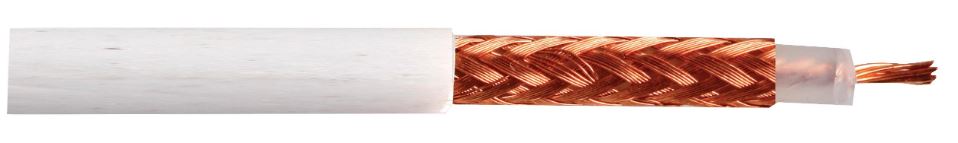 URM70 75 Ohm Coaxial Cable White PVC 100m Reel