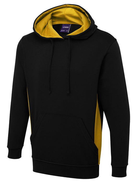 Unisex Two Tone Hooded Sweatshirt/Jumper - 60% Cotton 40% Polyester