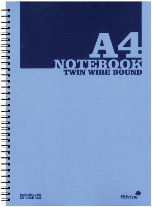 A4 Spiral Bound Blue Lined Notebook - 160 Pages