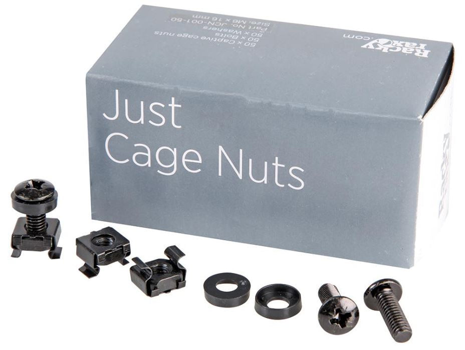 Cage Nuts and Bolts, 50 Pack