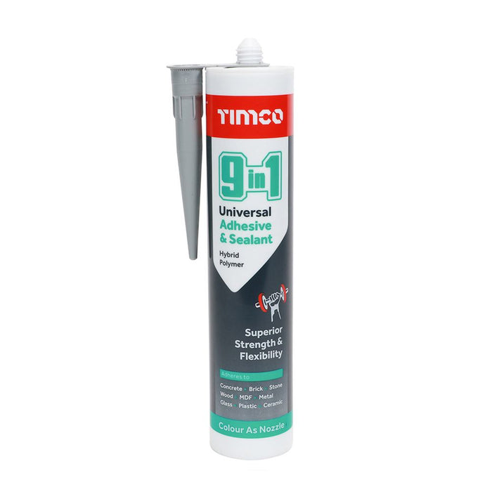 9 in 1 Universal Adhesive & Sealant - Grey (Size 290ml - 1 Each)