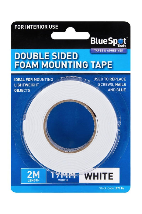 19mm x 2M White Double Sided Foam Mounting Tape