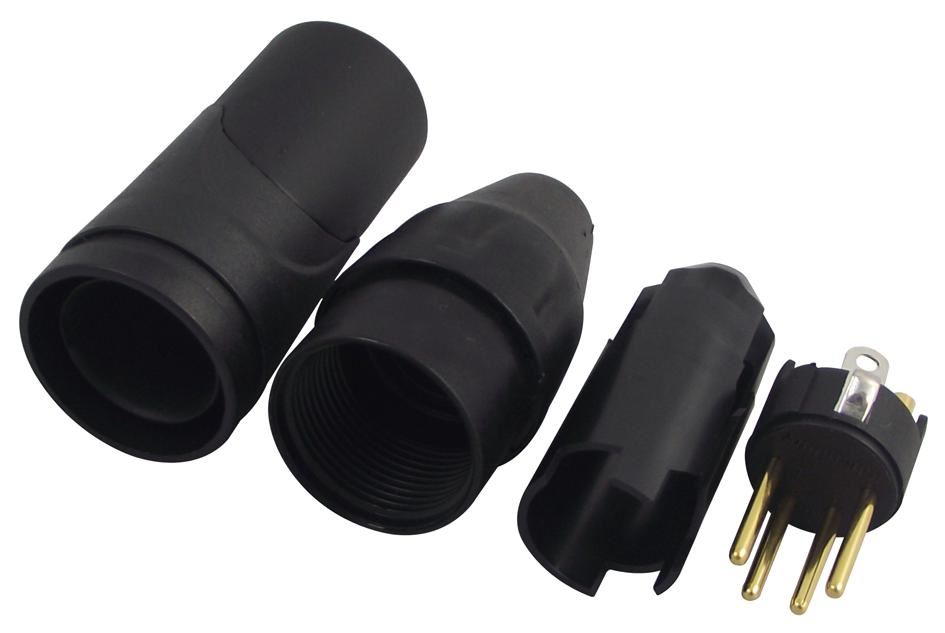 Plug, XLR, Free, Black Gold