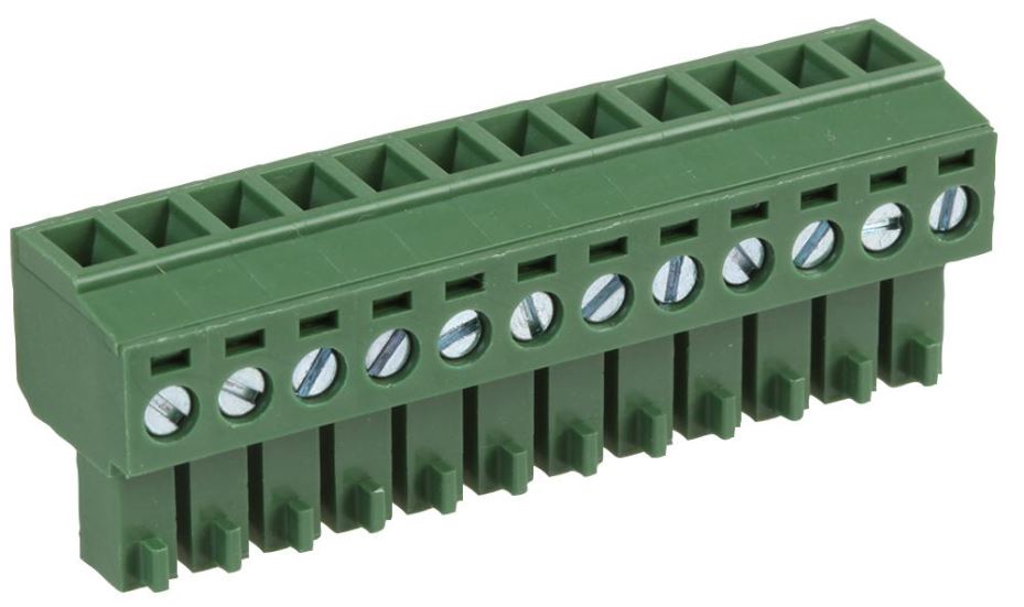 3.81mm Pluggable Terminal Block, Plug, 12 Way, 26AWG to 16AWG, 10 A