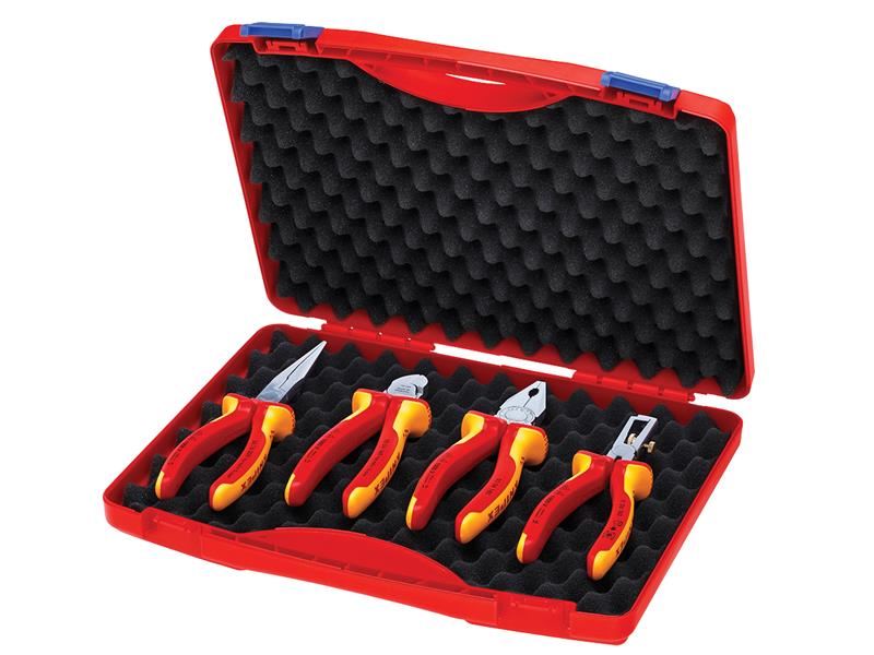 VDE Pliers Set in Case, 4 Piece