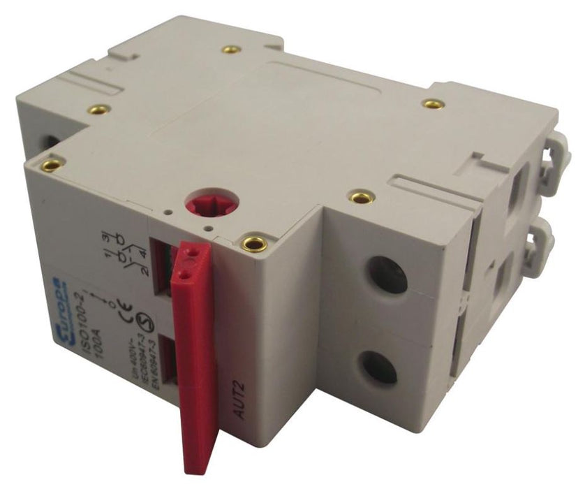 2 Pole Mainswitch Isolator, 100A, 230V AC